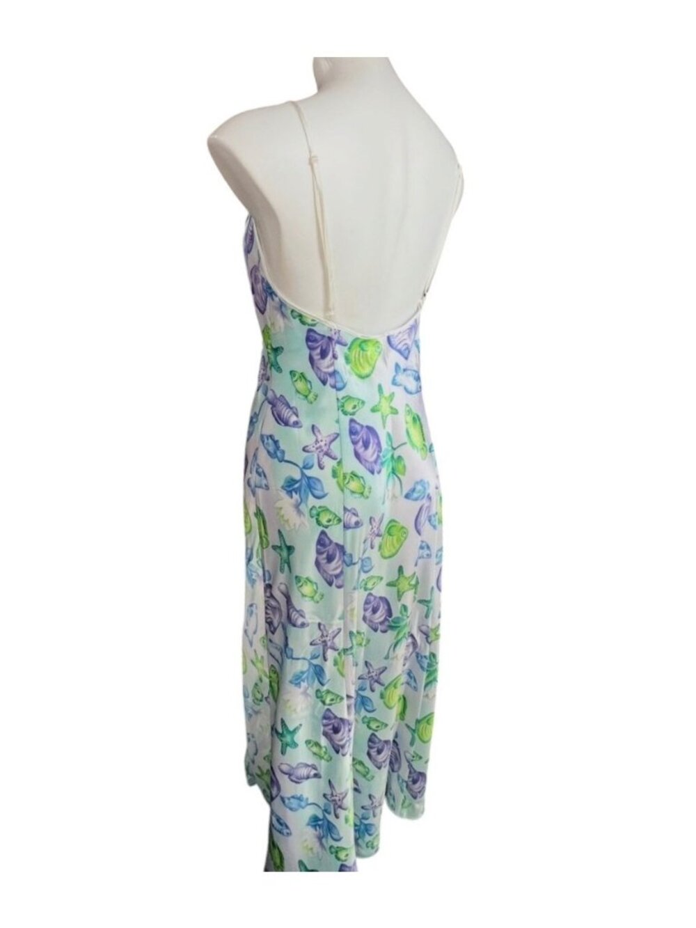 Victorias Secret Slip Dress Women's Size M Satin Blue Green Purple Adj. Straps - Picture 7 of 12